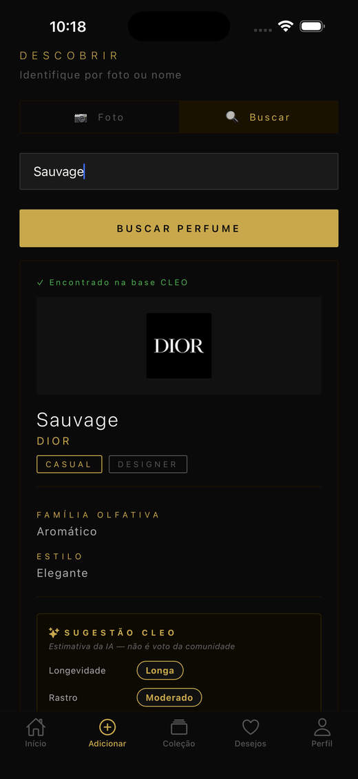 Detalhe de perfume