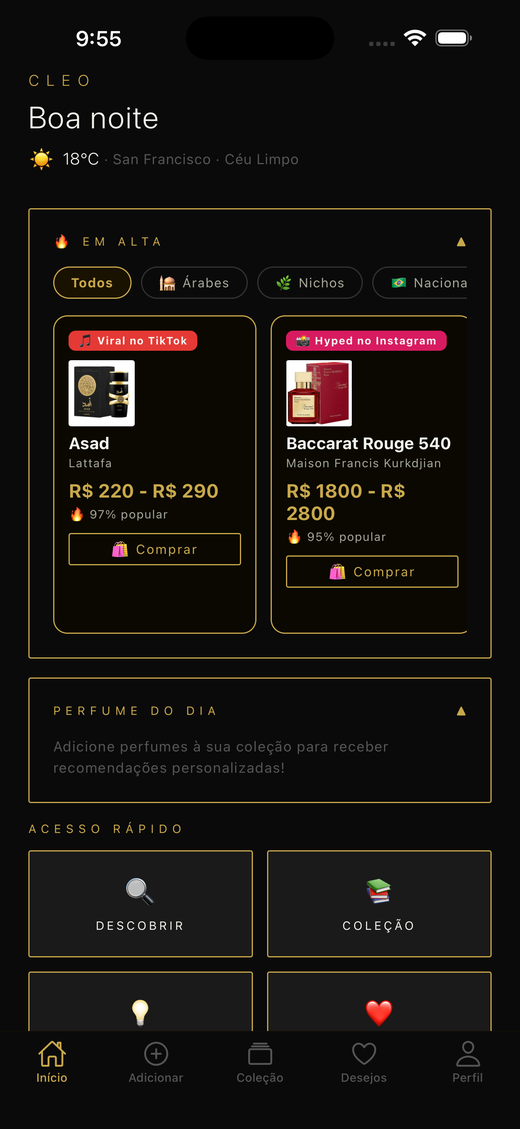 Tela inicial do CLEO