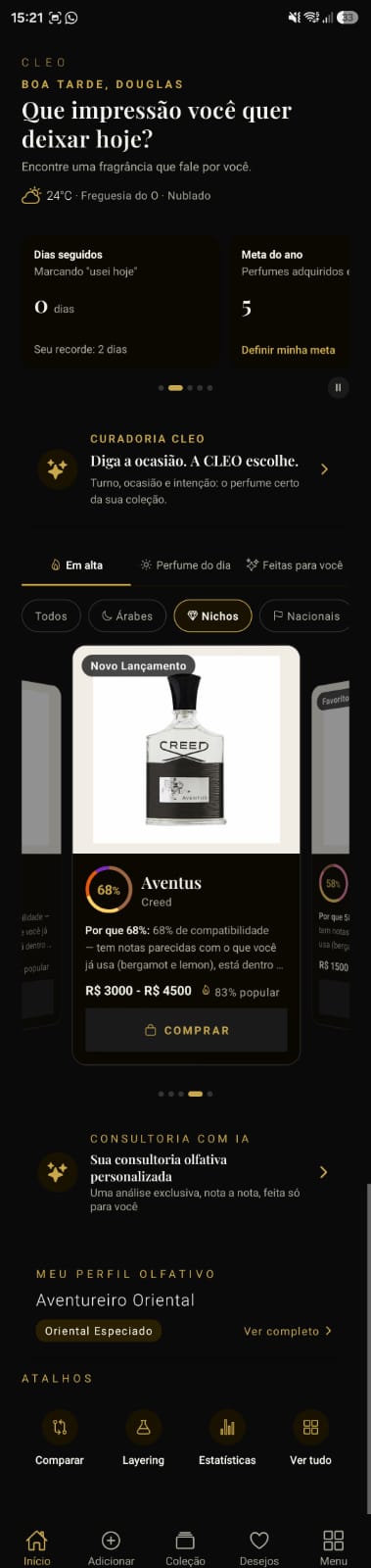 Tela inicial do CLEO